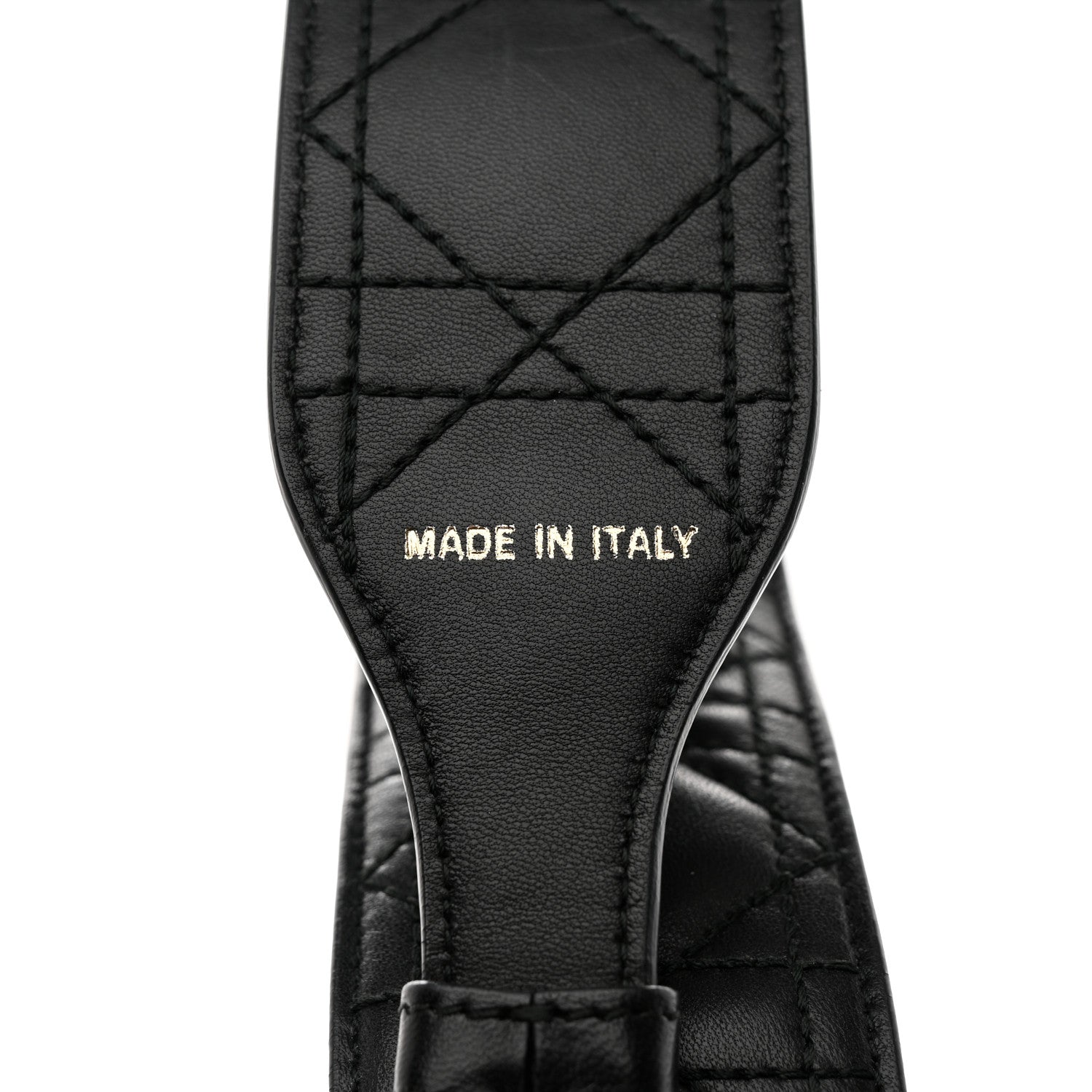Christian Dior Lambskin Cannage Shoulder Strap Black 3 of 4