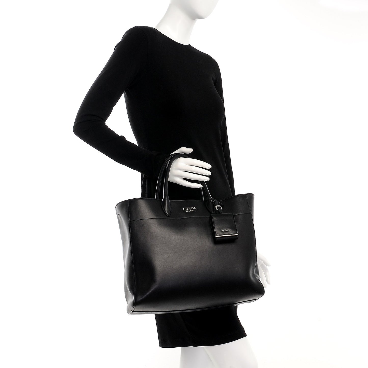 City Calf Tote Nero Black