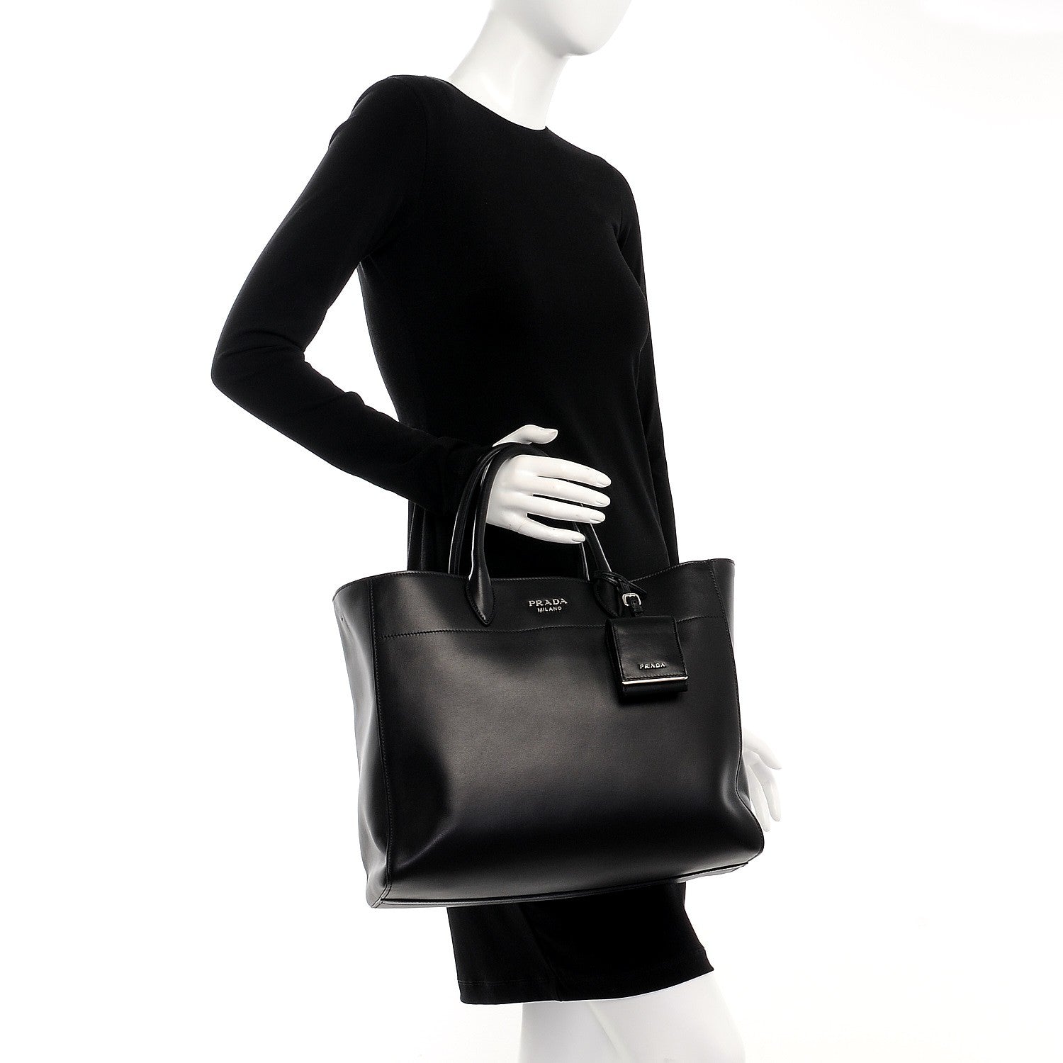 Prada City Calf Tote Nero Black 2 of 8