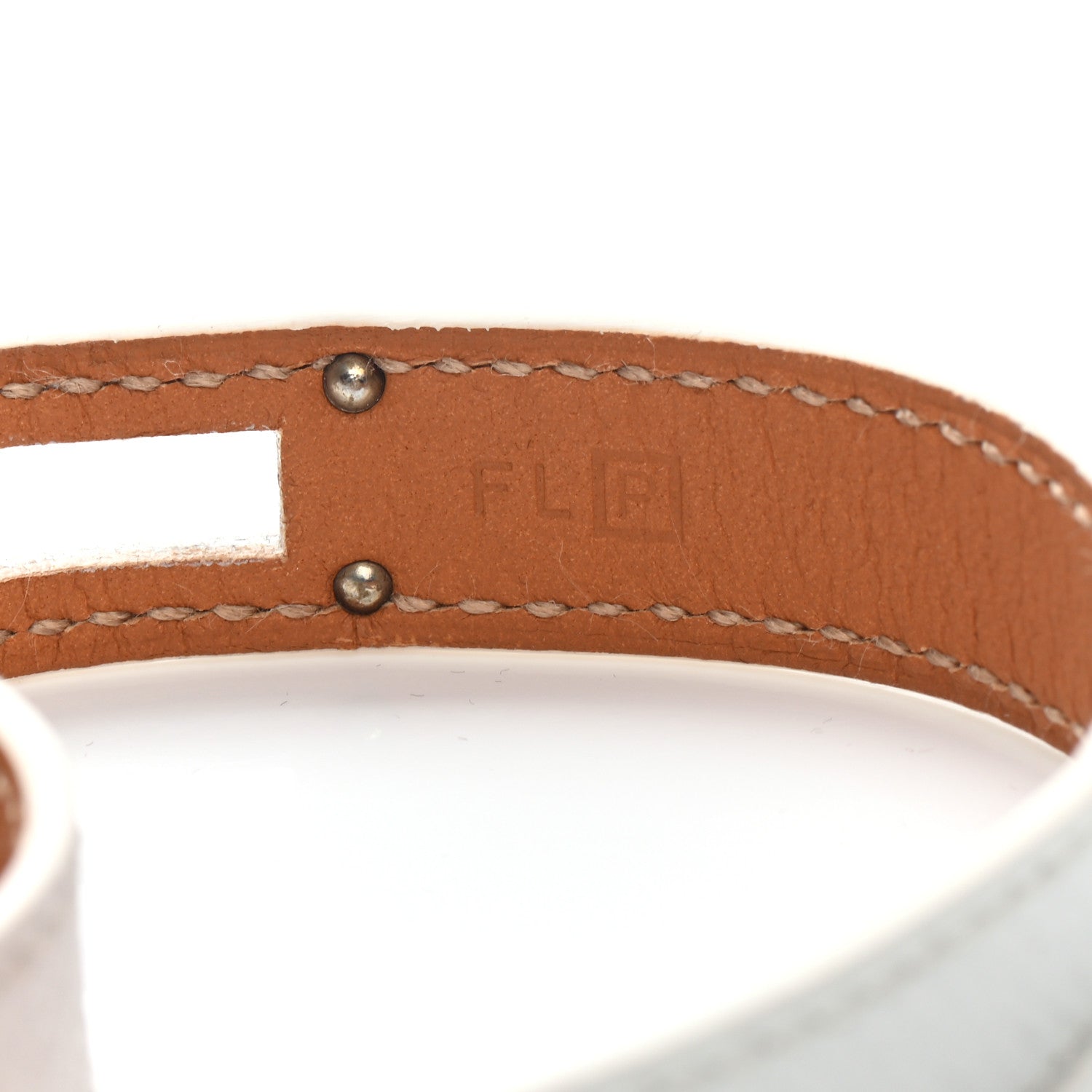 Hermes Epsom Kelly Double Tour Bracelet White 4 of 4