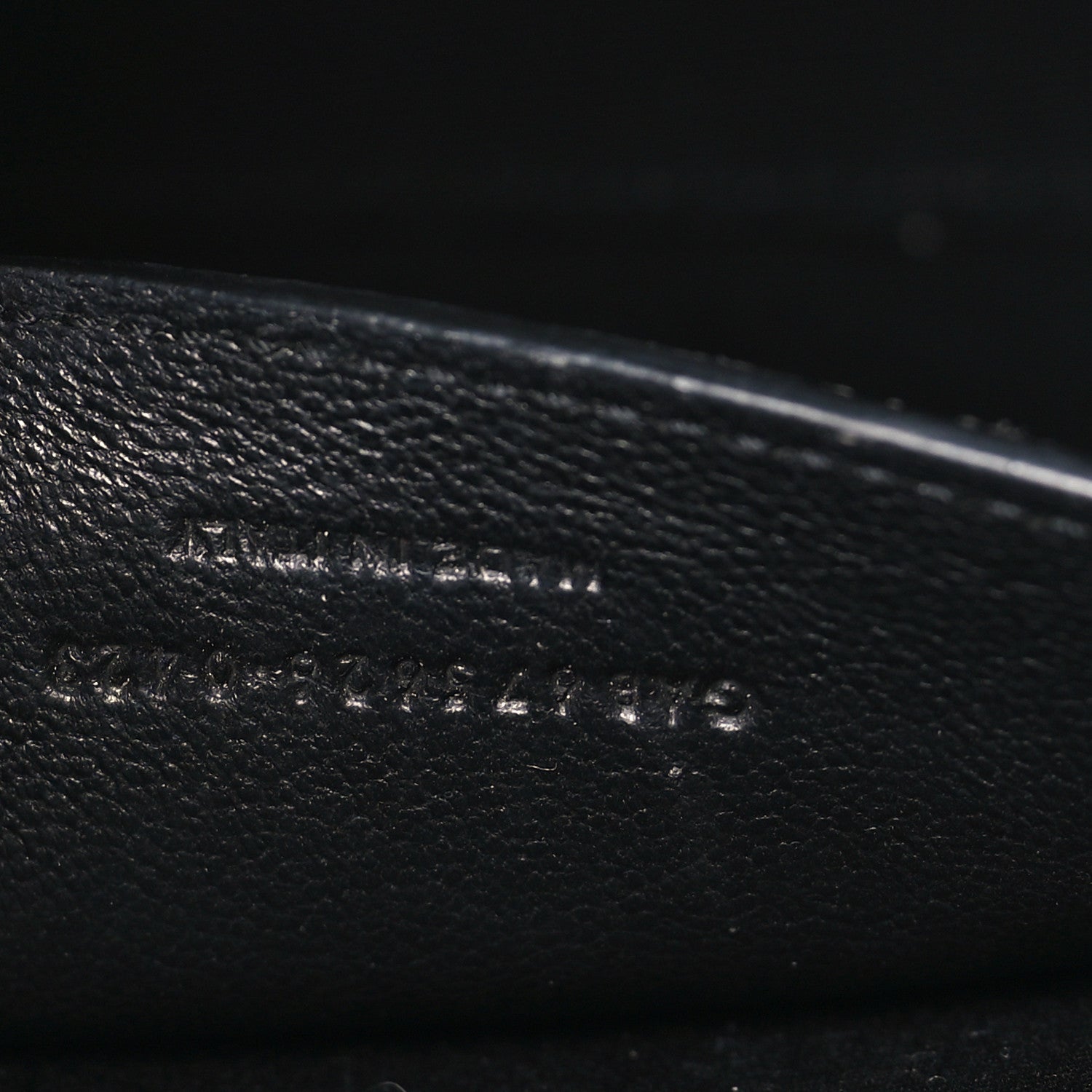 Saint Laurent Shiny Calfskin Crocodile Embossed Small Manhattan Baguette Black 6 of 9