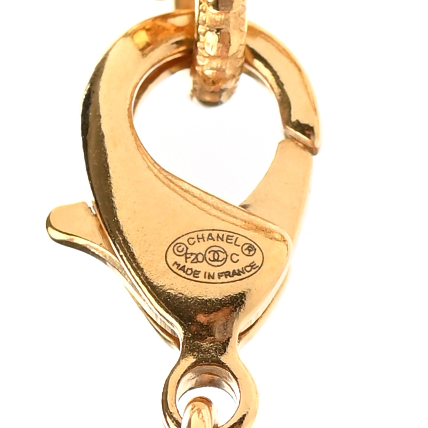 Chanel Metal CC Tags Pendant Choker Gold Pink 7 of 7
