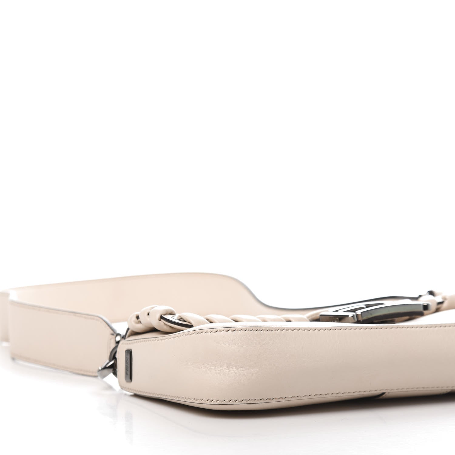 Fendi Vitello Dolce Lace Up Baguette Camelia 6 of 10
