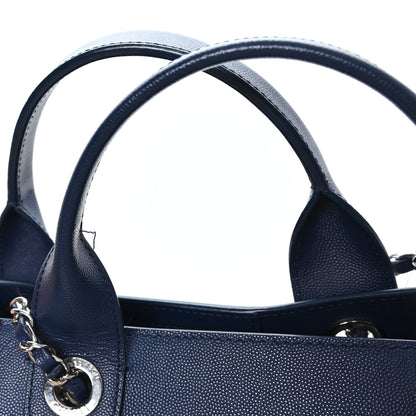 Chanel Caviar Large Studded Deauville Tote Navy 11 of 14