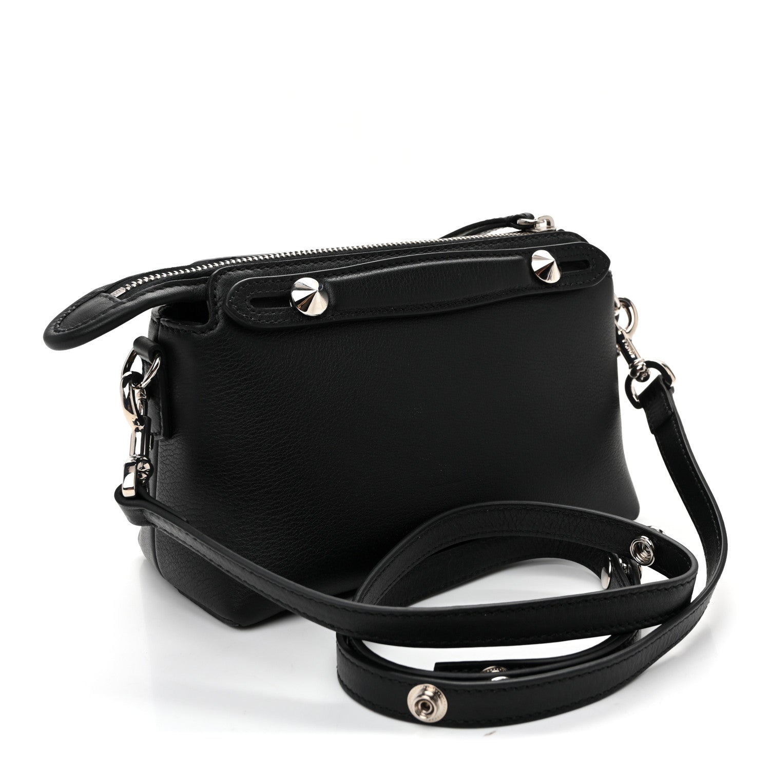 Fendi Vitello Dolce Mini By The Way Boston Bag Black 3 of 10