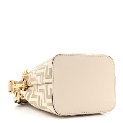 Fendi Vitello Liberty F is Fendi Bi-Color FF 1974 Embossed Mini Mon Tresor Bucket Bag Camelia Mandorlo 4 of 13