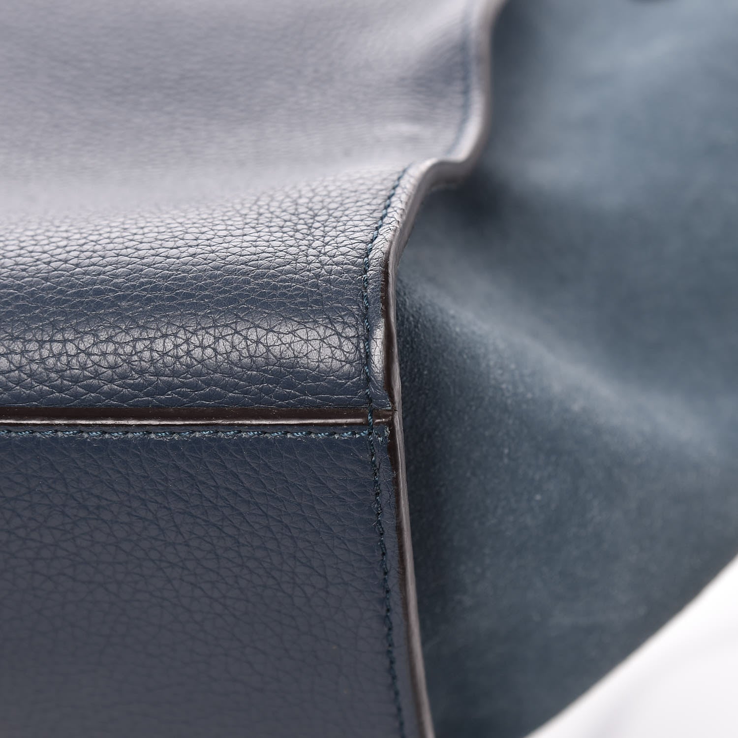 Celine Drummed Calfskin Suede Medium Trapeze Orage 9 of 14