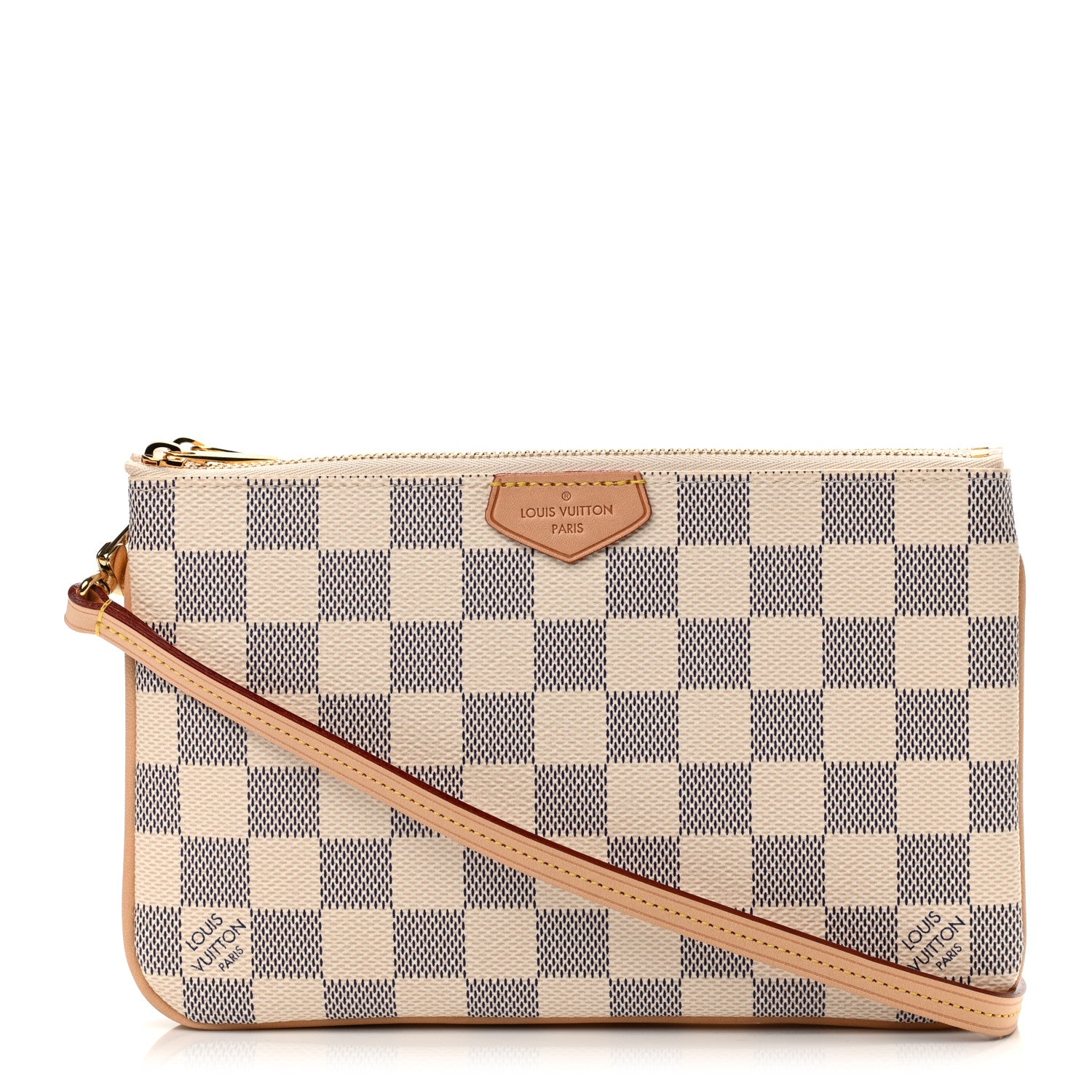 Louis Vuitton Damier Azur Double Zip Pochette 1 of 9