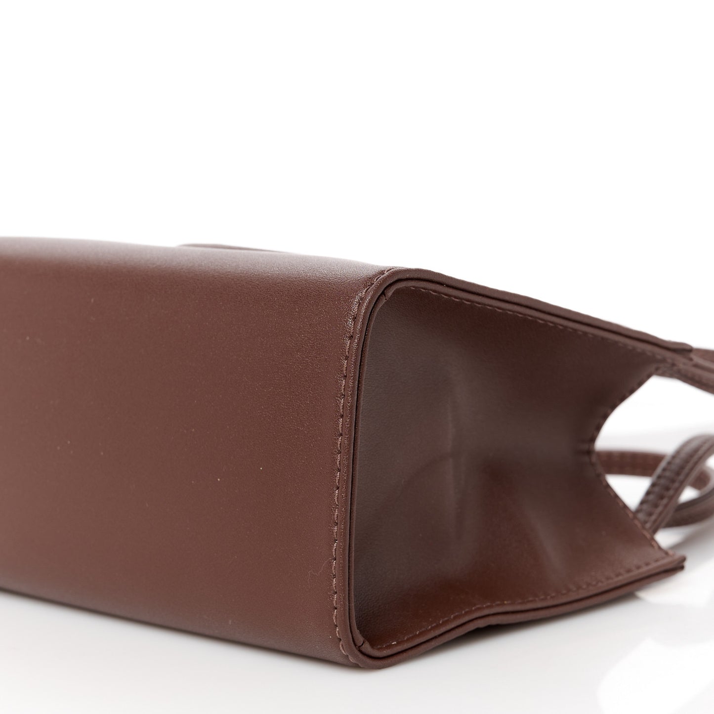 Vegan Leather Small Shopping Bag Chocolate