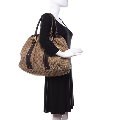 Gucci Monogram Medium Interlocking Icon Tote Dark Brown 2 of 9