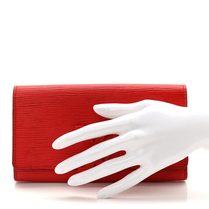 Louis Vuitton Epi Louise Wallet Coquelicot 2 of 8