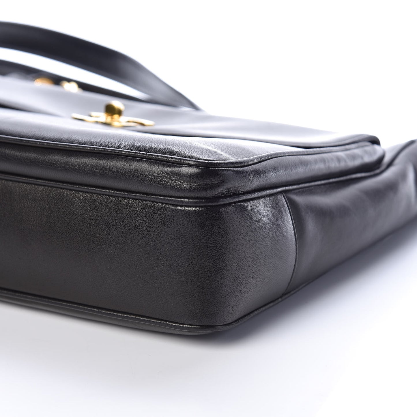 Lambskin Flap Shoulder Bag Black