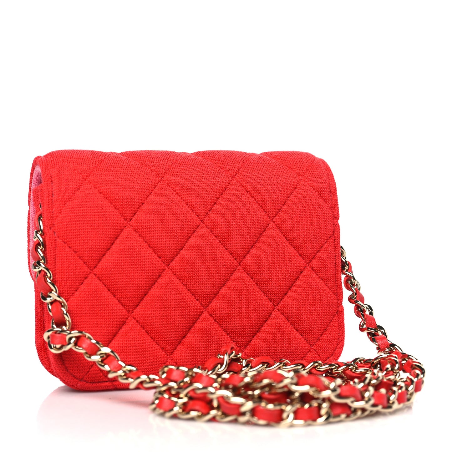 Jersey Quilted Micro Mini Flap Red