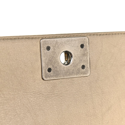Chanel Metallic Calfskin Quilted Medium Boy Flap Khaki 21 of 26