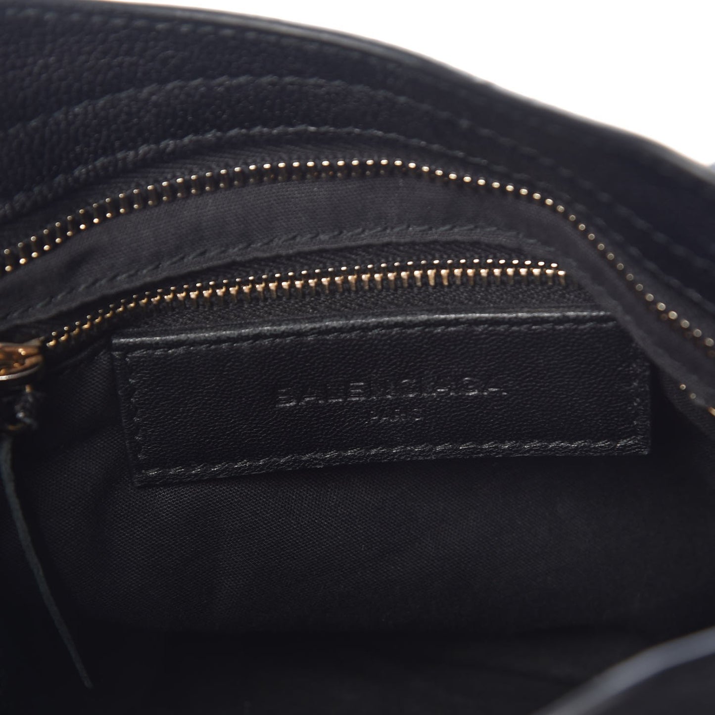 Chevre Gold Metallic Edge Hardware Mini City Black