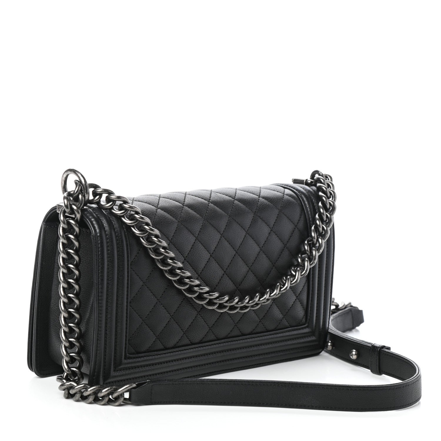 Chanel Calfskin Quilted Medium Boy Flap Black 3 of 9