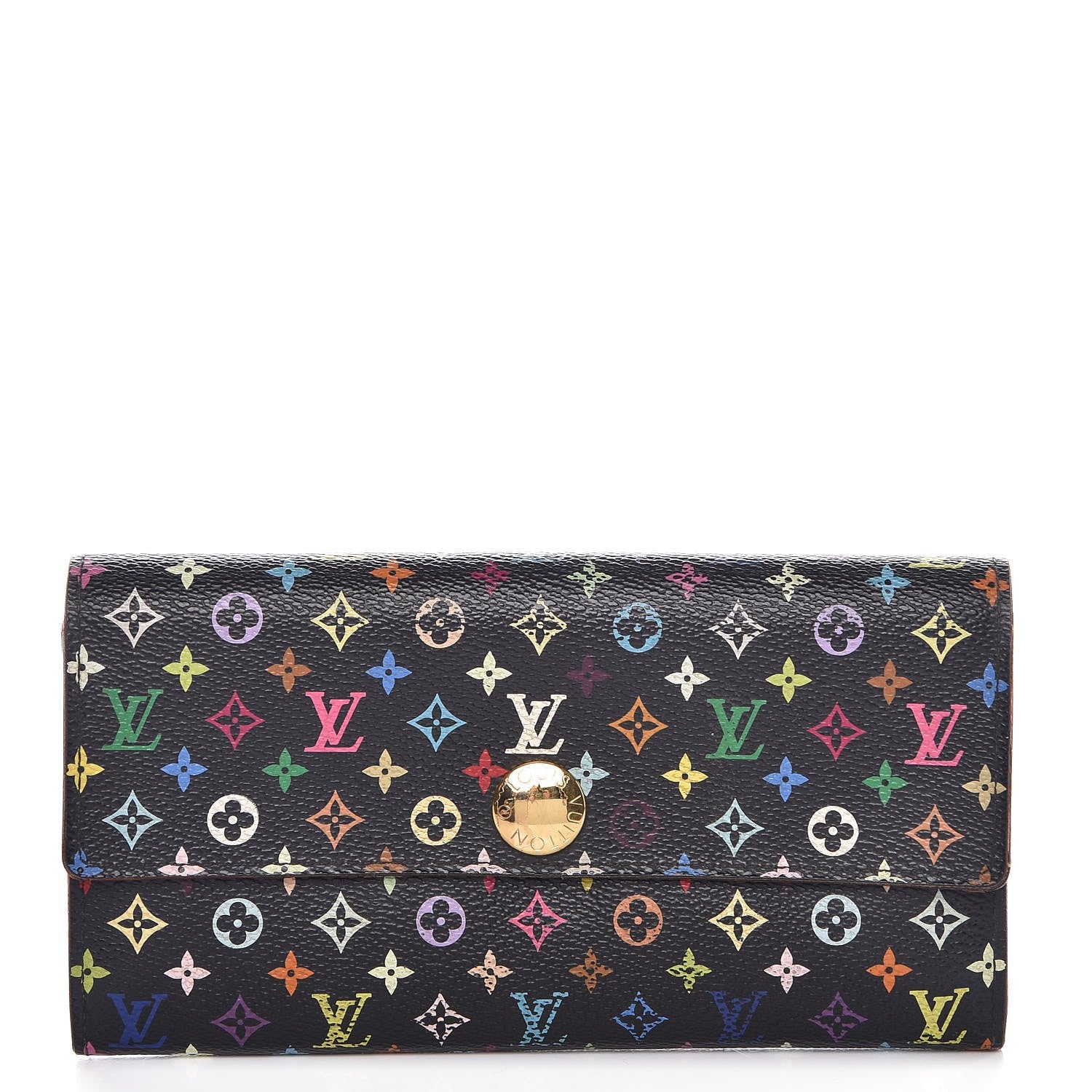 Louis Vuitton Monogram Multicolor Sarah Wallet Black Grenade 1 of 16
