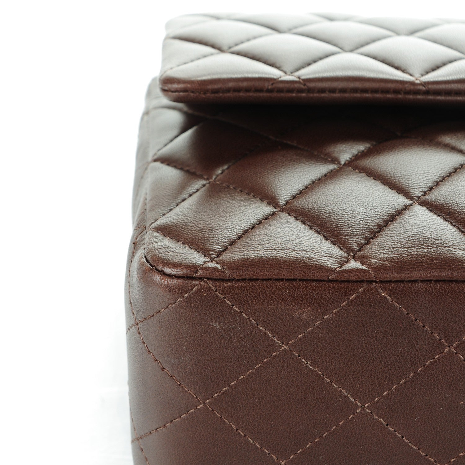 Chanel Lambskin Quilted Medium Double Flap Brown 9 of 12