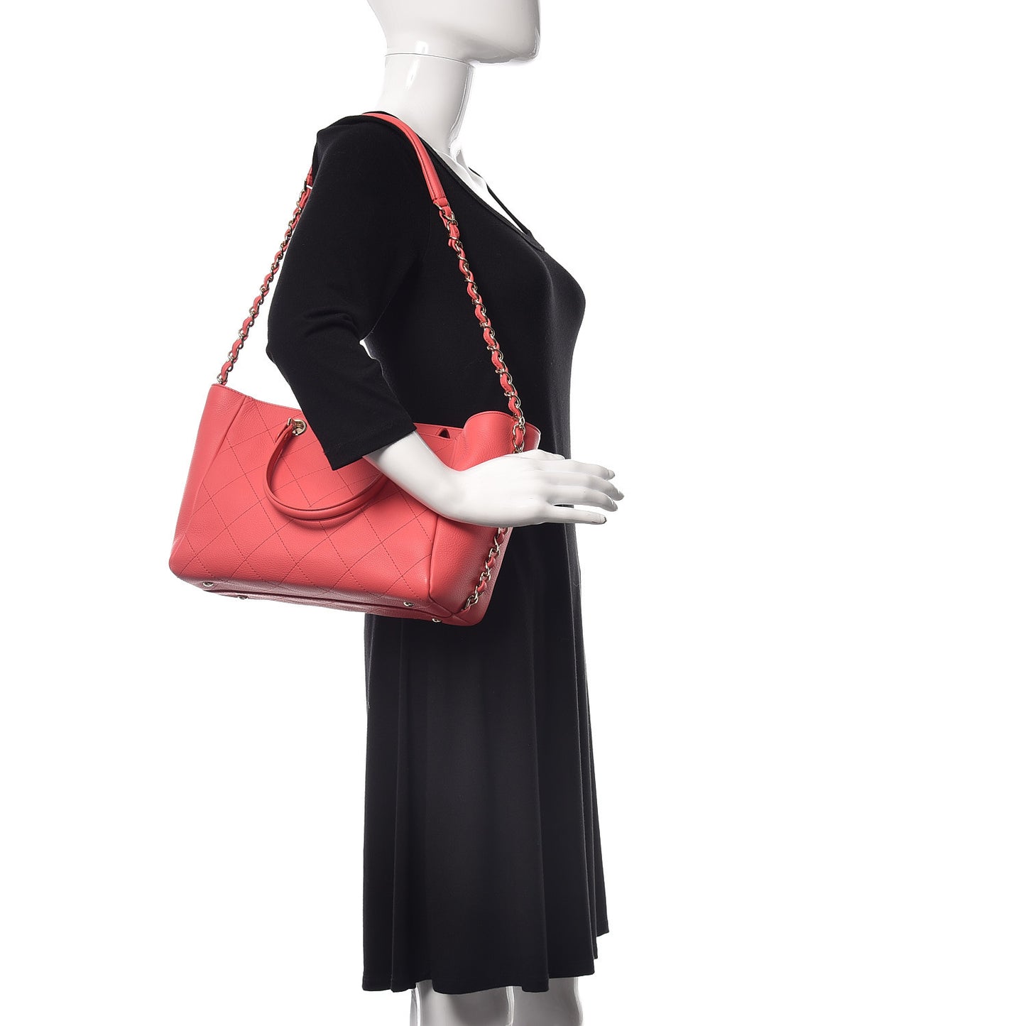 Bullskin Stitch Small Shopping Tote Pink