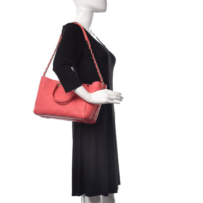 Chanel Bullskin Stitch Small Shopping Tote Pink 2 of 11