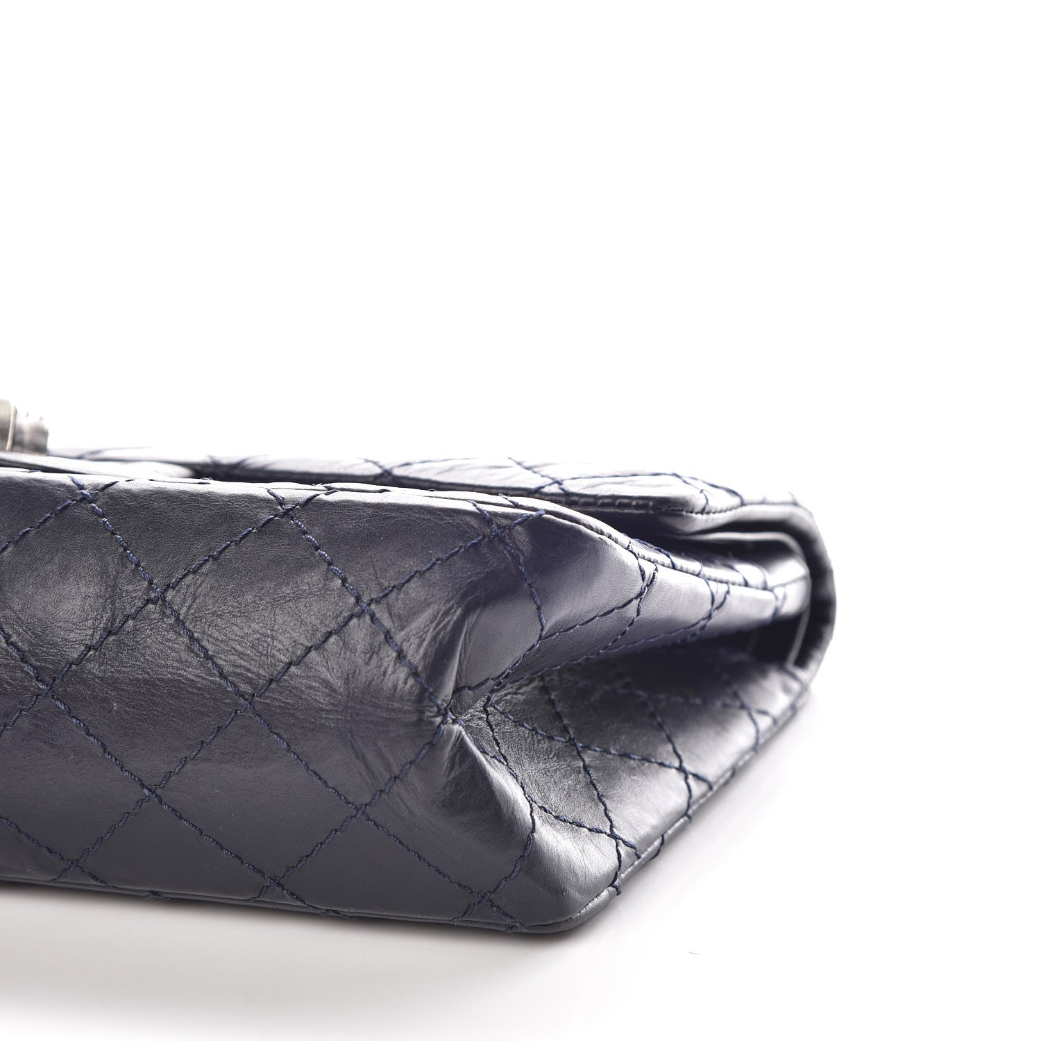 Chanel Aged Calfskin Quilted 2.55 Reissue 225 Flap Navy 6 of 10