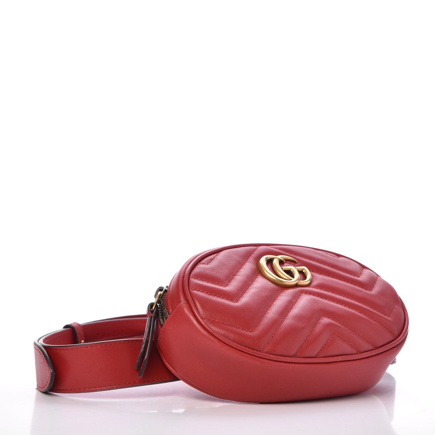 Calfskin Matelasse GG Marmont Belt Bag 75 30 Hibiscus Red