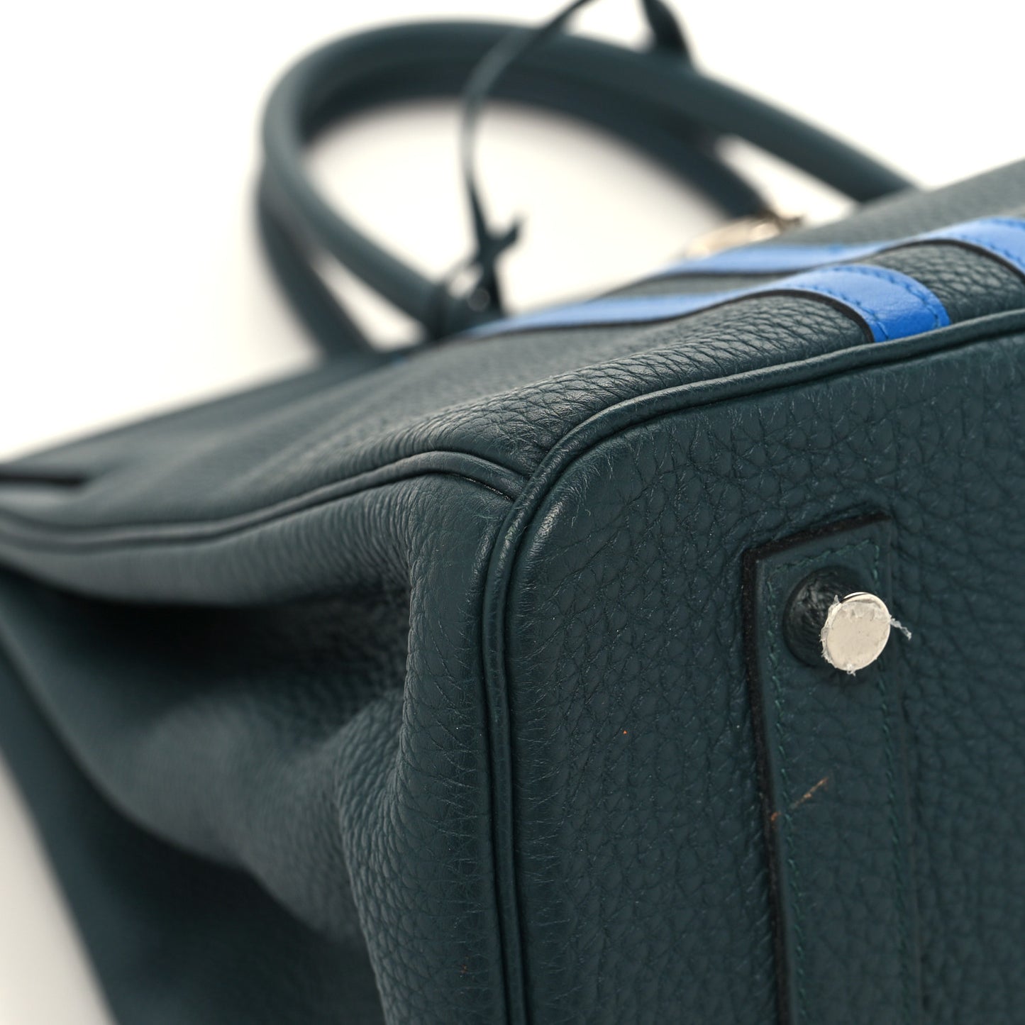 Togo Swift Officier Birkin 35 Vert Cypress Bleu Zellige