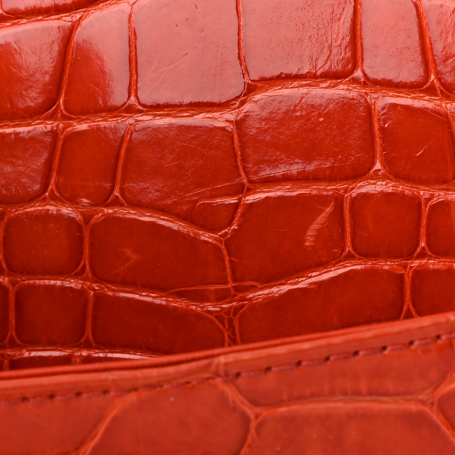 Chanel Alligator Maxi Double Flap Red 13 of 14