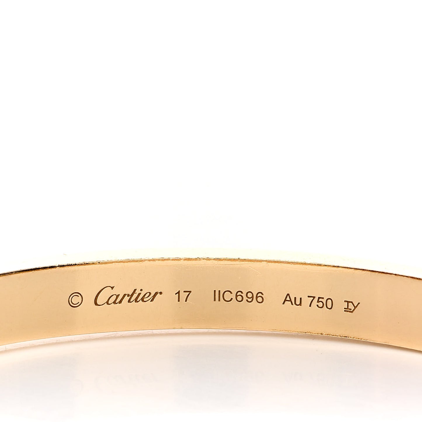 18K Yellow Gold Diamond LOVE Paved Bracelet 17