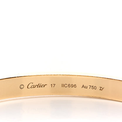 Cartier 18K Yellow Gold Diamond LOVE Paved Bracelet 17 3 of 4