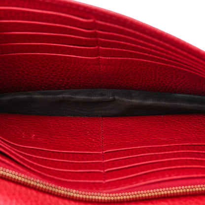Gucci Dollar Calfskin Interlocking G Chain Wallet Red 5 of 12