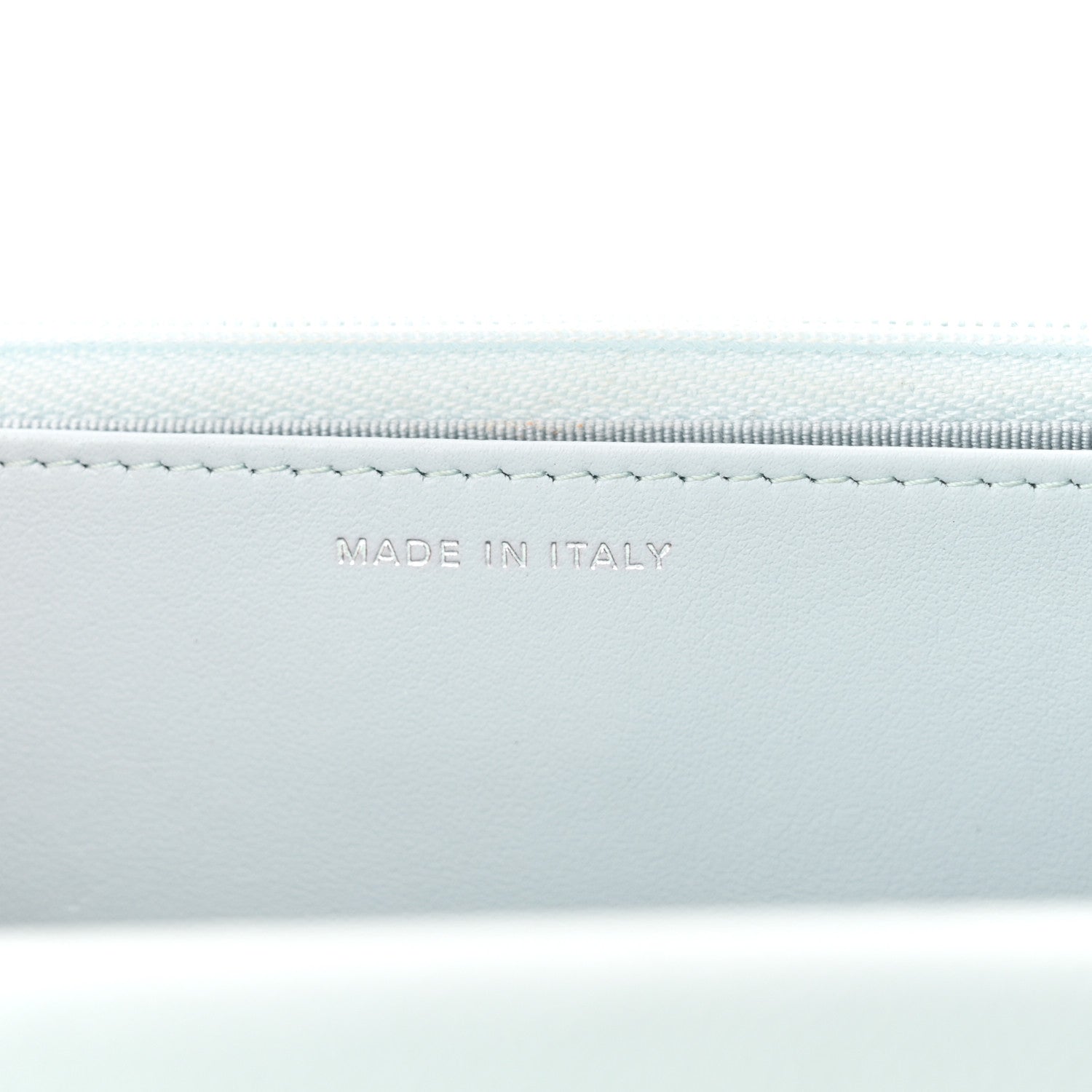 Chanel Caviar Quilted Wallet on Chain WOC Light Blue 7 of 11