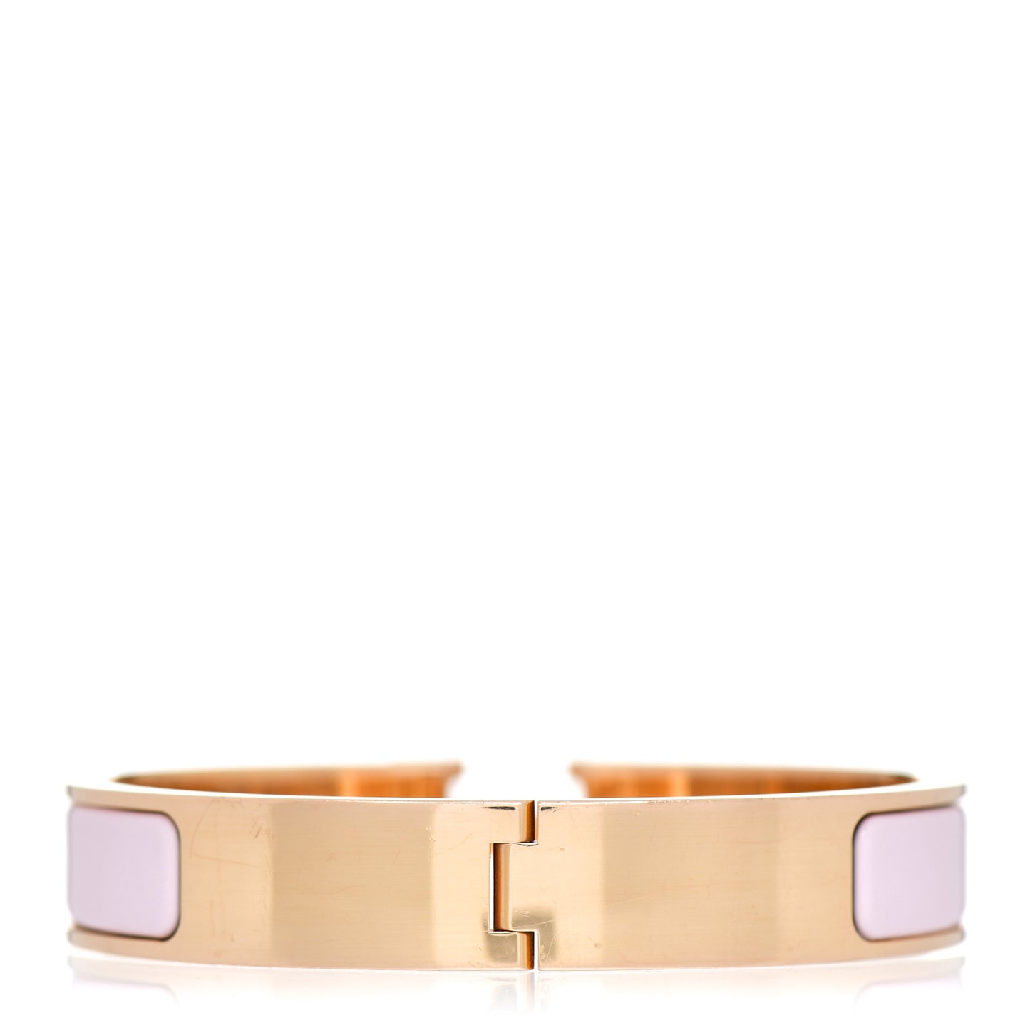 Enamel Narrow Clic Clac H Bracelet PM Rose Dragee