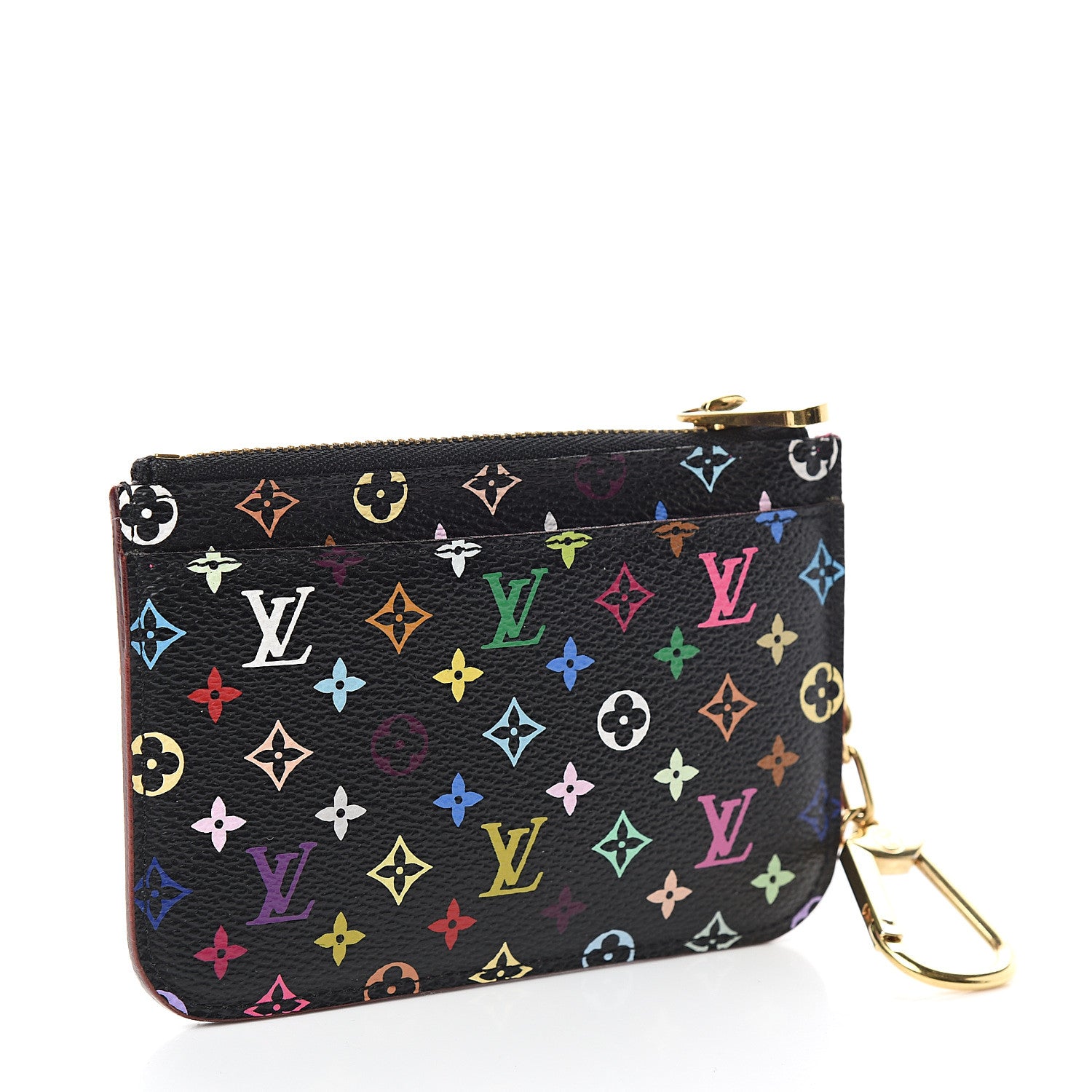 Louis Vuitton Monogram Multicolor Key Pouch Black Grenade 2 of 5