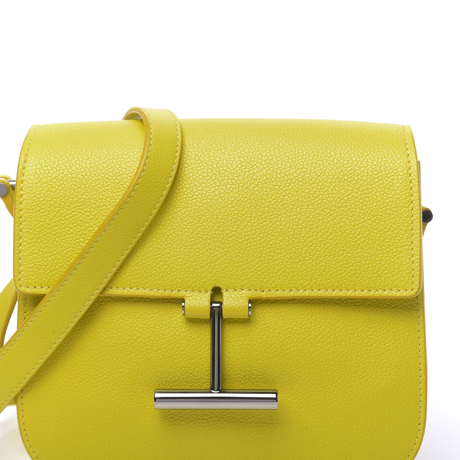 Tom Ford Calfskin Mini T Clasp Tara Crossbody Bag Yellow 10 of 10