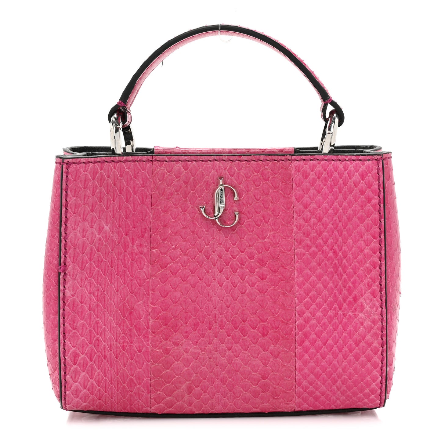 Snakeskin Varenne Top Handle Pink