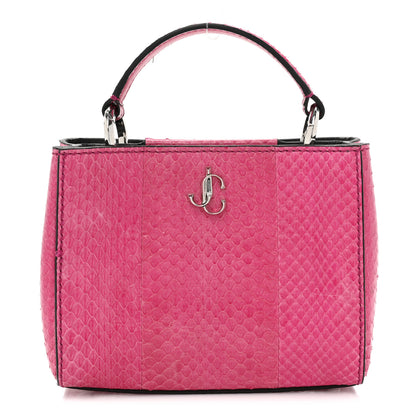 Jimmy Choo Snakeskin Varenne Top Handle Pink 1 of 12