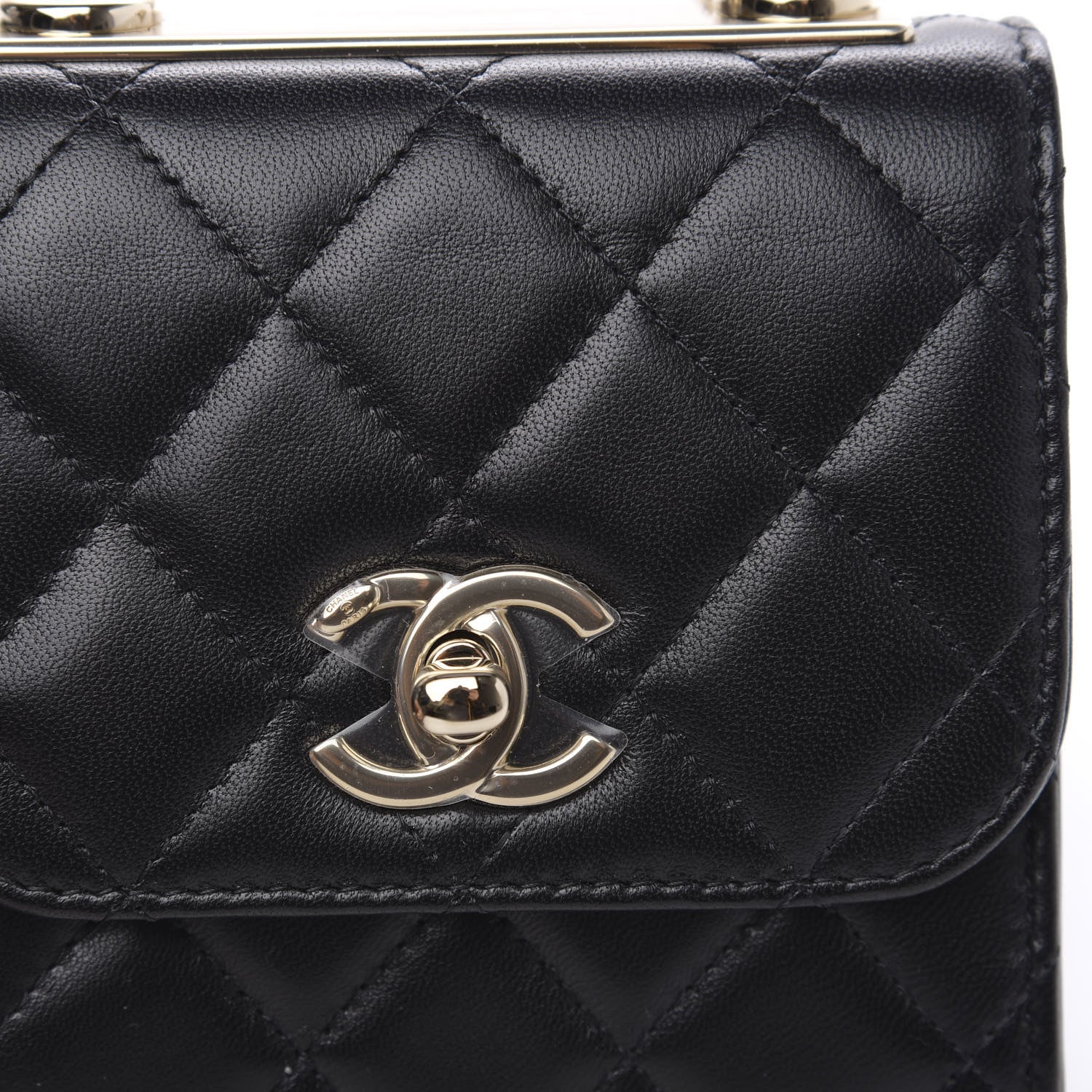 Chanel Lambskin Quilted Mini Trendy CC Chain Wallet Black 9 of 9