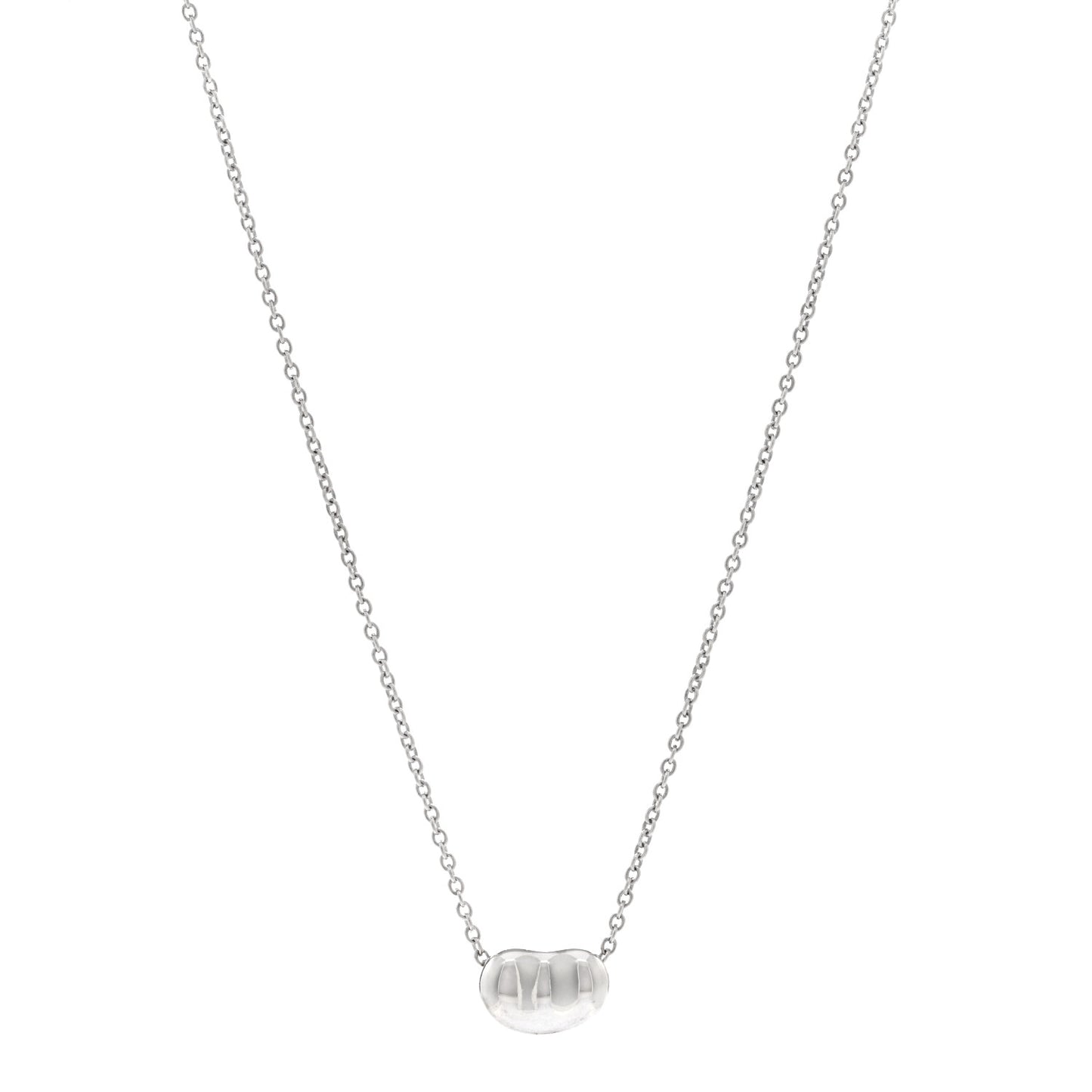 Sterling Silver 9mm Elsa Peretti Bean Pendant Necklace