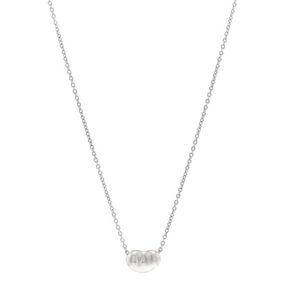 Tiffany Sterling Silver 9mm Elsa Peretti Bean Pendant Necklace 1 of 4