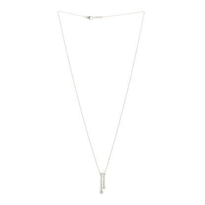 Tiffany Platinum Diamond Jazz Double Drop Pendant Necklace 2 of 3