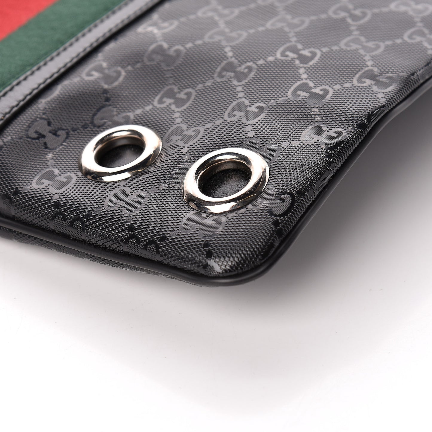 Imprime Monogram Web Medium 500 by Gucci Flat Messenger Bag Black