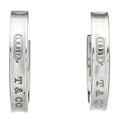 Tiffany Sterling Silver Medium 1837 Hoop Earrings 1 of 4