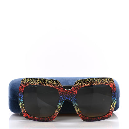 Gucci Square Frame GG0102S Sunglasses Glitter Gold Multi 10 of 10