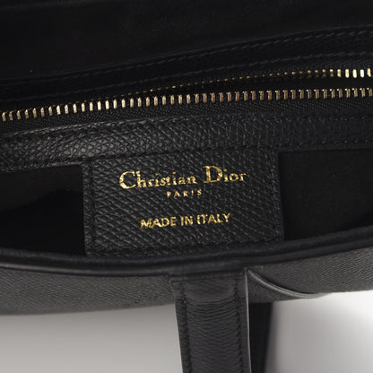 Christian Dior Grained Calfskin Saddle Bag Black 5 of 11