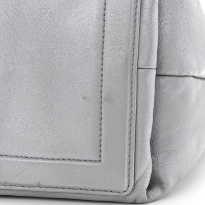 Chanel Metallic Lambskin Quilted Small Coco Cocoon Reversible Tote Light Grey 19 of 23