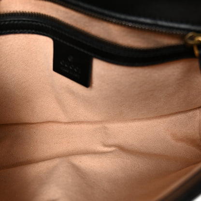 Gucci Calfskin Matelasse Small GG Marmont Shoulder Bag Black 8 of 18