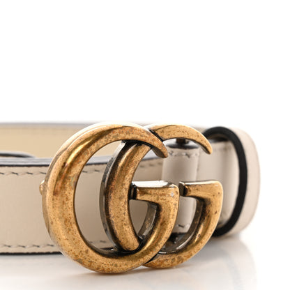 Gucci Calfskin Double G 20mm Belt 90 36 Mystic White 6 of 6