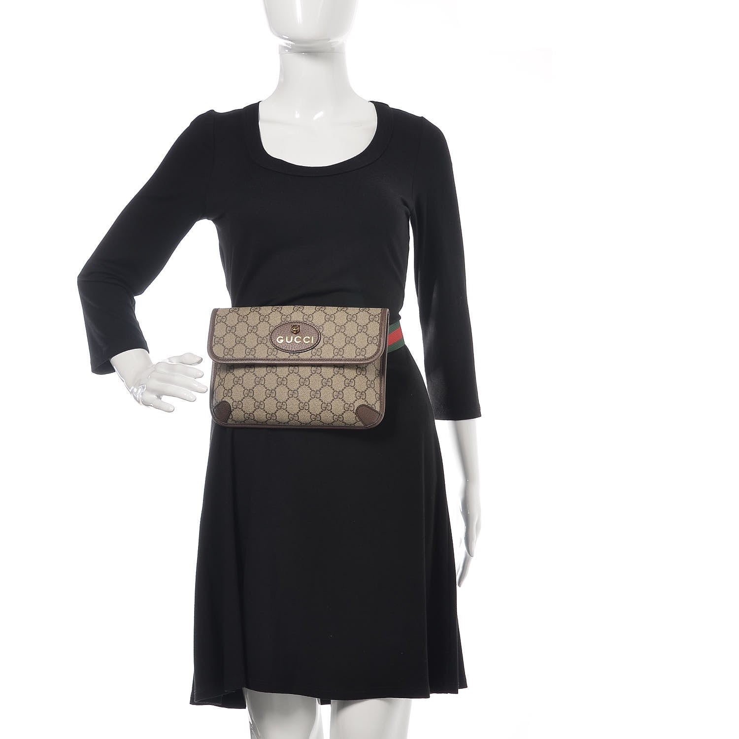 Gucci GG Supreme Monogram Neo Vintage Web Belt Bag Brown 2 of 11