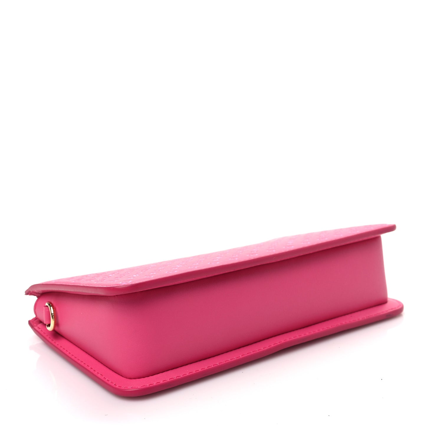 Calfskin Nanogram Embossed Lexington Pouch Rose